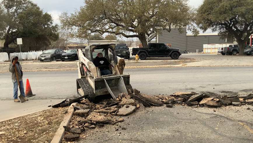 San Antonio Demolition Pavement Asphalt Parking Lot Straight Line Striping