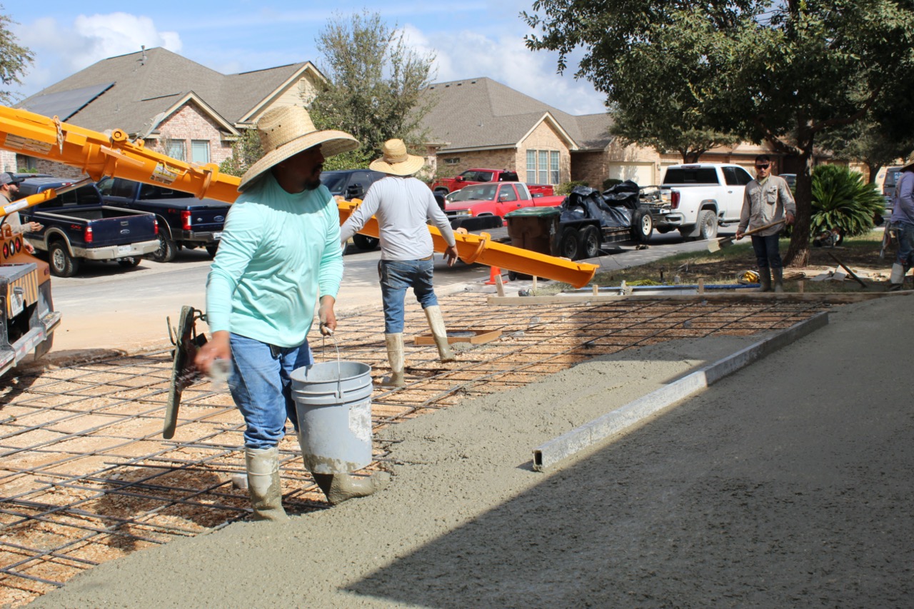 Cement Pour Driveway San Antonio Texas