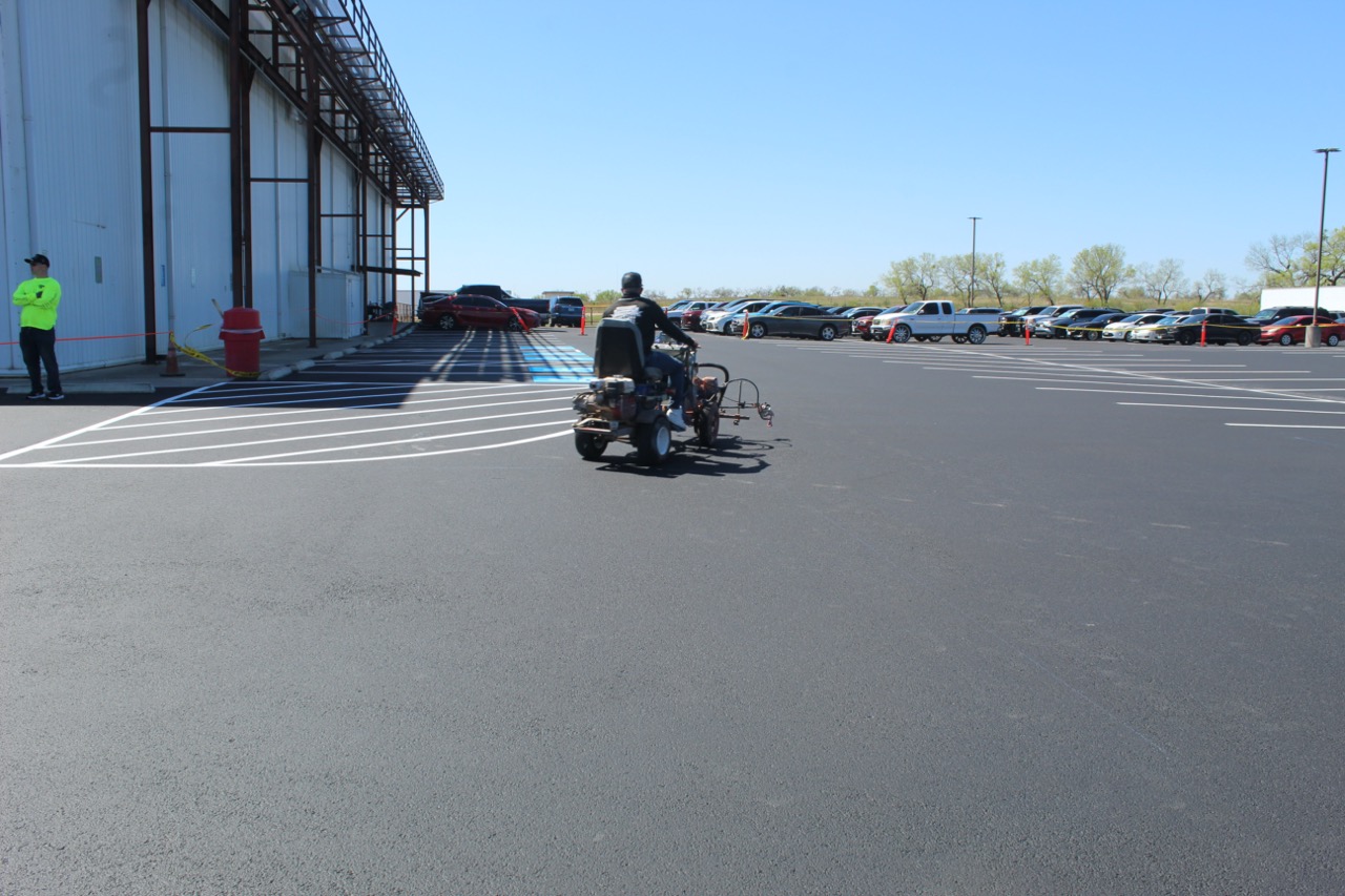 Sealcoating over Asphalt Lone Star Bakery Factory Plant